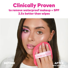 MakeUp Eraser fiber close-up highlighting dense fibers for thorough removal