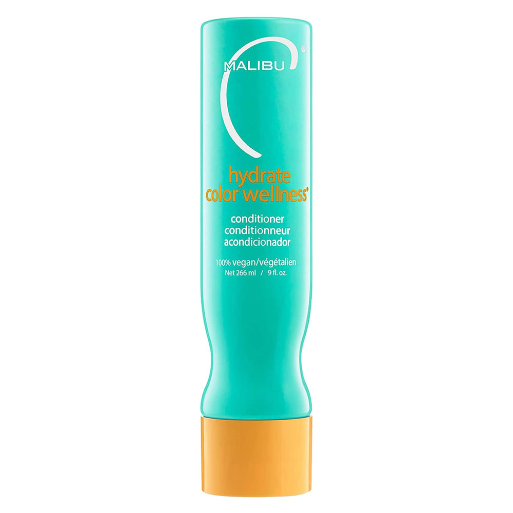 Malibu C front packaging of Hydrate Color Wellness Conditioner showing bottle benefit
