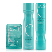 Malibu C front packaging of swimmers kit showing complete family set and benefits