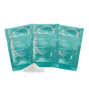 Malibu C front packet showing brand and treatment benefits for swimmers