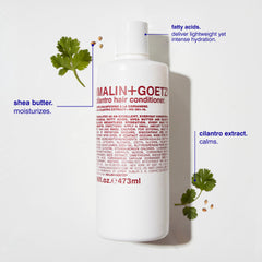 MALIN+GOETZ creamy conditioner texture showing spreadable hydration