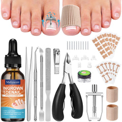 Maliyscent front packaging showing complete ingrown toenail kit and benefits