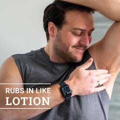 Mando applied to groin area showing gentle coverage benefit skin-friendly