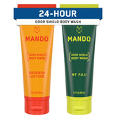 Mando front packaging showing both Bourbon Leather and Mt Fuji benefits
