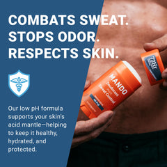 Mando label close-up highlighting ingredients and skin-safe benefits