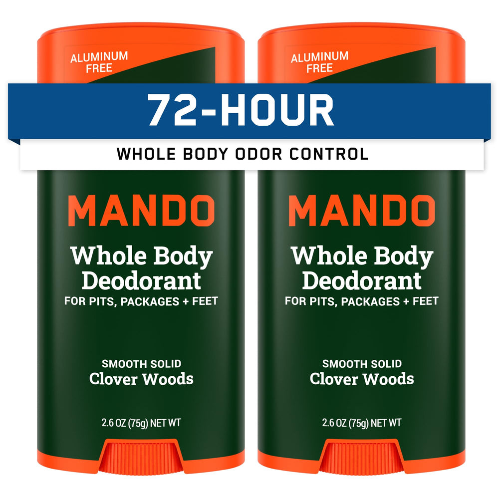 Mando Woods front packaging showing two solid sticks for long-lasting odor control