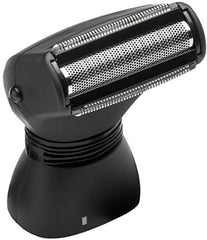MANGROOMER close-up of hypoallergenic stainless steel foil and trimmer for smooth shave