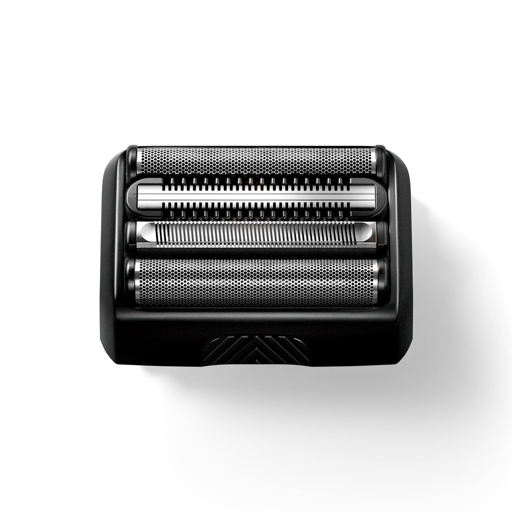 MANSCAPED front view of replacement foil showing precise four‑blade design for smooth shave