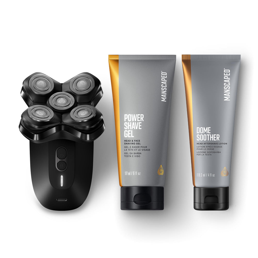 MANSCAPED Dome Shaver PRO front view showing sleek design and control