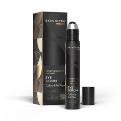 MANSCAPED bottle front view showing compact eye serum for quick depuffing