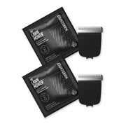 MANSCAPED front view of replacement blade pack showing two cartridges and benefit quick swap