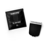 MANSCAPED front packaging showing ceramic cartridge for quick replacement and hygiene