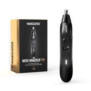 MANSCAPED Weed Whacker 2.0 front view showing compact trimmer and benefits