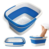 Mantello front view folded out showing roomy basin and modern look for easy soaks