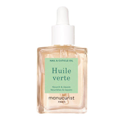 Manucurist Green Oil front bottle shot showing sleek packaging and hydration benefits
