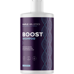 Maple Holistics front bottle view showing biotin shampoo for added volume