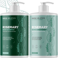 Maple Holistics front packaging showing volumizing shampoo and conditioner benefits