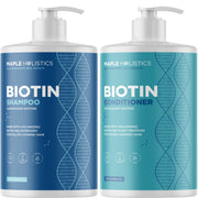 Maple Holistics front packaging showing full shampoo and conditioner set benefits