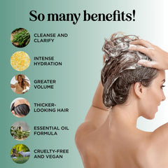 Maple Holistics shampoo pump top and dispensing action for easy use
