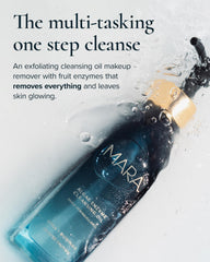 MARA cleansing oil being dispensed from pump for easy dosing
