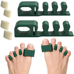 Marbe front view of both gel toe separator pairs showing shape and thickness benefit