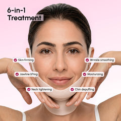 MAREE model wearing the strap front view demonstrating lift benefit