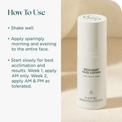Marini SkinSolutions size comparison with hand to show 1 oz travel-friendly benefit