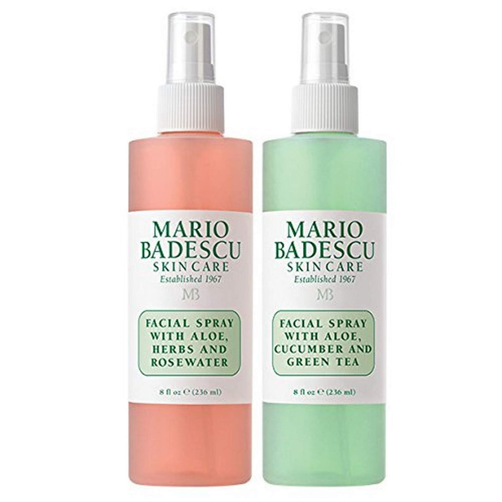 Mario Badescu front packaging showing two bottles and hydrating benefit