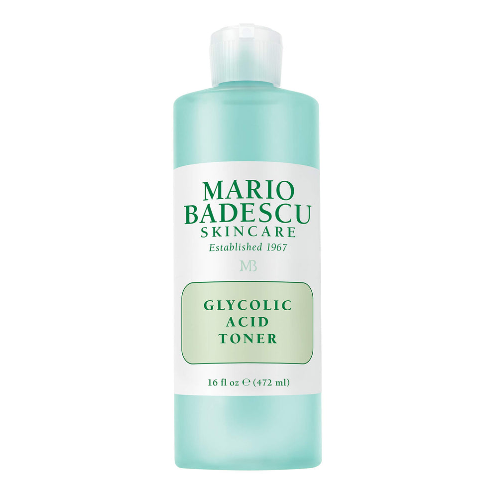 Mario Badescu front bottle image showing product and packaging benefit: clear toner for smoothing
