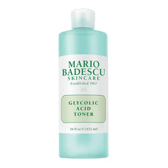 Mario Badescu front bottle image showing product and packaging benefit: clear toner for smoothing