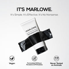 MARLOWE. label close-up highlighting botanical ingredient list