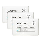 MARLOWE. front packaging showing sage and fir bar, highlights longevity