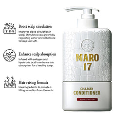 MARO17 conditioner texture closeup showing smooth consistency and hydration