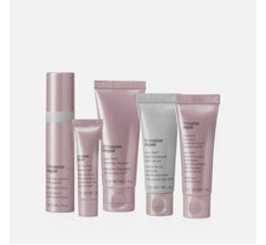 Mary Kay front packaging showing all five travel-size products and clear organization benefit