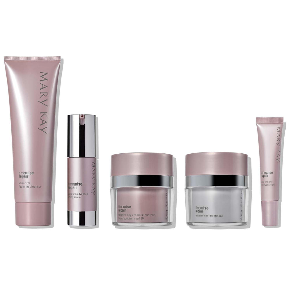 Mary Kay TimeWise Repair front packaging showing complete set and benefits