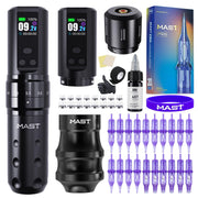 MAST TATTOO Fold2 Pro front view showing compact pen design and ergonomic benefit