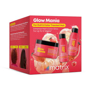 Matrix front packaging of Glow Mania mini kit showing compact travel sizes and benefit