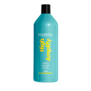 Matrix High Amplify bottle front view showing product branding and size, boosts volume