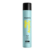 Matrix bottle front packaging showing firm hold and volumizing benefits