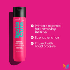 Matrix Instacure creamy foam texture close-up for gentle, effective cleansing