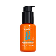 MATRIX front bottle view showing sleek anti‑frizz serum and benefits