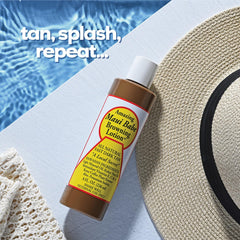 Maui Babe ingredients label highlighting aloe and macadamia benefits
