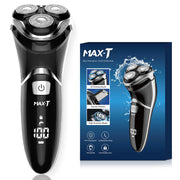 MAX-T front view of razor showing ergonomic grip and design benefit