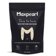 Maxpearl front packaging showing 1 lb wax beads and clear benefits