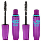 MAYBELLINE front packaging showing two Very Black mascara tubes for value