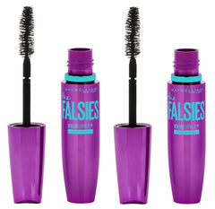 MAYBELLINE front packaging showing two Very Black mascara tubes for value