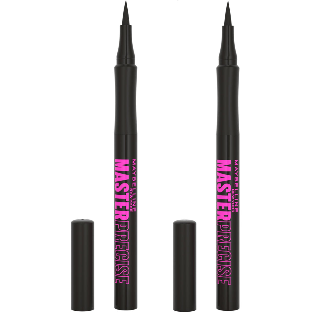 MAYBELLINE front view of black liquid eyeliner shows sleek packaging and portability