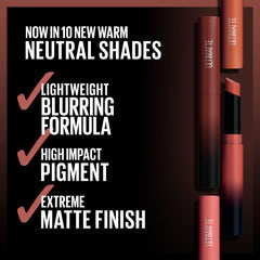 Maybelline More Cedar swatch on arm showing rich pigment benefit: true color preview