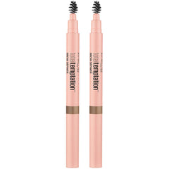 Maybelline Total Temptation spoolie and pencil tip demonstrating blending benefit