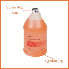 McKesson pouring refill into dispenser bottle for fast restocking benefit